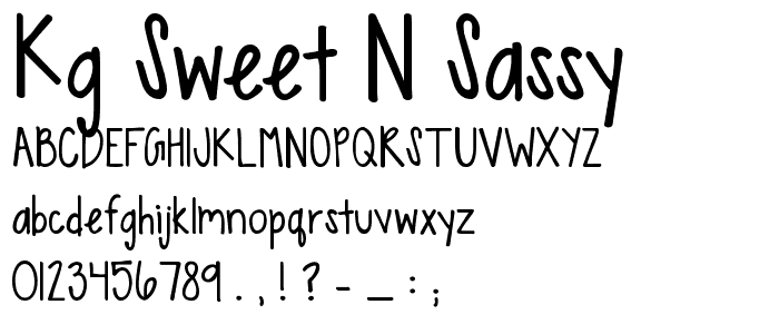 KG Sweet N Sassy font